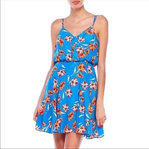 CeCe Blue Lotus floral tank dress